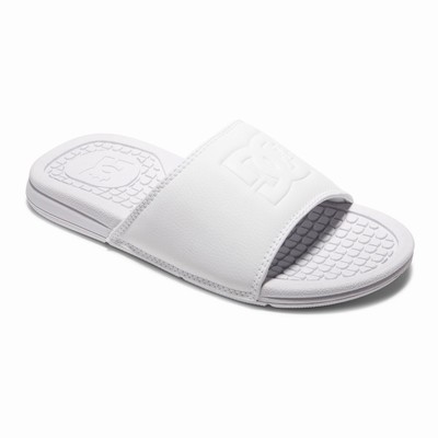 DC Bolsa Slides Women's White Sandals Australia Sale FOB-126